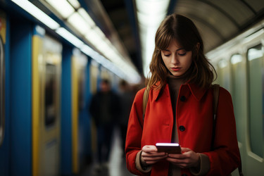 молодая девушка в лондонском метро. генеративный контент - yliv