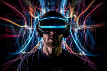 Гарнитура Ai vr man. Данные о людях. Генерировать искусственный интеллект - yliv