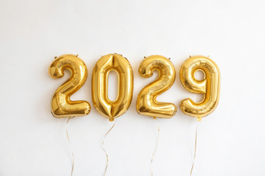 Празднование с золотыми воздушными шарами, посвященное 2029 году - RomanZ