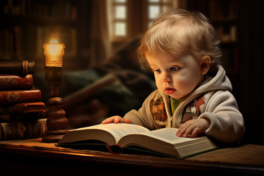 Детская учебная книжка дома. У людей маленькая идея. Генерировать искусственный интеллект - yliv