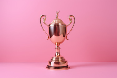 Розовая стена чемпионского кубка Trophy cup. Генерировать искусственный интеллект - yliv