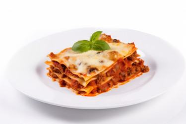 Тарелка для лазаньи из говядины. Приготовленное блюдо. Генерировать искусственный интеллект - yliv