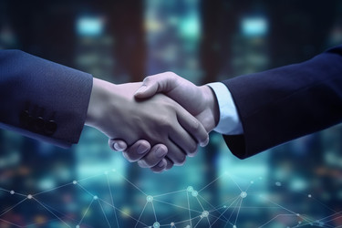 Деловое рукопожатие. глубокий искусственный интеллект - yliv