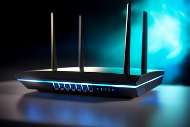 Современный онлайн-роутер Wi-Fi. Электронный веб-сайт. Генерировать искусственный интеллект - yliv