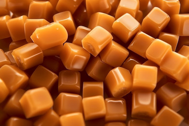Карамельные конфеты на фоне сладкого продукта. Генерировать искусственный интеллект - yliv