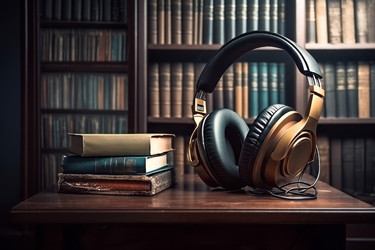 Наушники из библиотеки старых аудиокниг. Генерировать искусственный интеллект - yliv