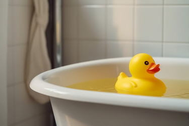 Игрушка-утка для купания. Пена для мыльной воды. Генерировать искусственный интеллект - yliv