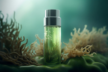 Флакон морского лосьона с экстрактом коллагена. Органическое масло для лица Ocean beauty. Генерировать искусственный интеллект - yliv