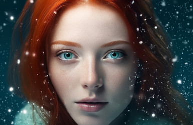 Рыжеволосая женщина. генерировать искусственный интеллект - yliv