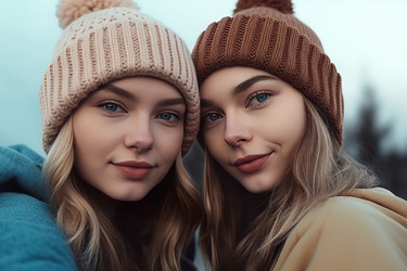 Селфи девушек из теплой ткани. Особенная девушка. Генерировать искусственный интеллект - yliv