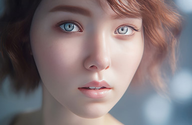 Girl makeup face. Generate Ai - yliv