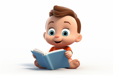 3d мультяшная детская книжка для чтения learn. Генерировать искусственный интеллект - yliv