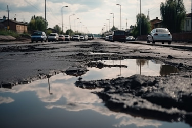 Городская улица плохого качества. Генерировать искусственный интеллект - yliv