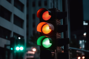Светофоры вечернего города. Генерировать искусственный интеллект - yliv
