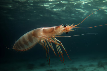 Морские креветки под водой. Натуральная морская пища. Генерировать искусственный интеллект - yliv