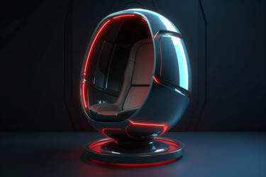 Футуристическое кресло capsule gaming modern. Генерировать искусственный интеллект - yliv