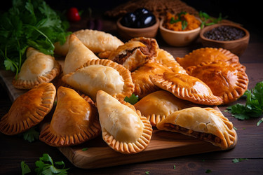 Ассорти эмпанадас еда деревенская вкусная. Блюда по рецепту тапас. Генерация ИИ - yliv