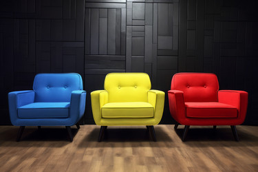 Colorful sofa seat modern. Decor object. Generate Ai - yliv