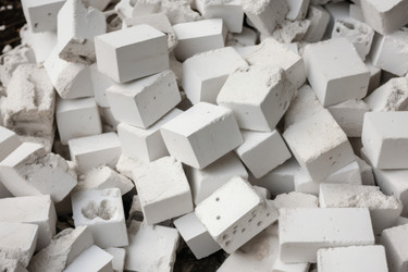 White concrete bricks. Urban material. Generate Ai - yliv