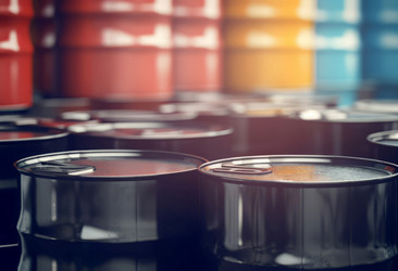 металлические нефтяные бочки. заводской топливный бак. генеративный контент - yliv