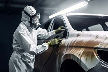 Мастерская по покраске автомобилей Man. Генерировать искусственный интеллект - yliv