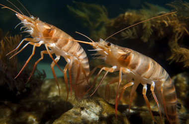 подводный корм для морских креветок. генеративный контент - yliv