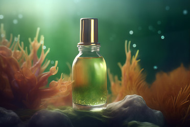 Флакон с экстрактом коллагена из морских растений. Стакан для лосьона для лица Beauty health. Генерировать искусственный интеллект - yliv