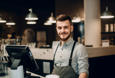 Продавец в "сквер пойнт". генерировать искусственный интеллект - yliv