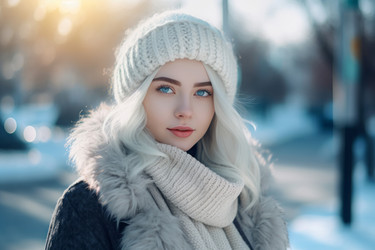 Русская девушка зимней одежды. Мода лицо девочка природы лицо. Создать ИИ - yliv