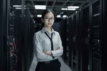 серверная комната азиатского инженера. генеративный контент - yliv