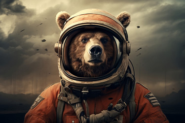 Костюм медвежонка-астронавта. Генерировать искусственный интеллект - yliv