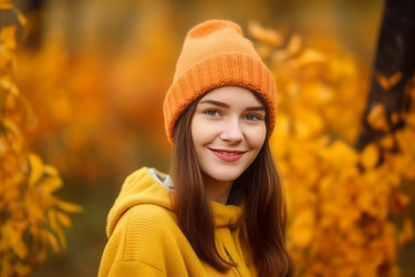 Счастливая девушка осень. Генерировать искусственный интеллект - yliv