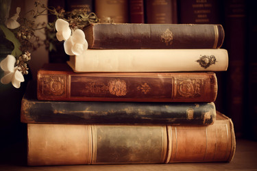 Старые винтажные книги. Концепция художественного стека. Генерировать искусственный интеллект - yliv