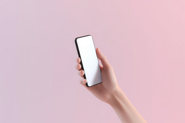 рука, держащая новый смартфон. используя мужской пол. генеративный контент - yliv