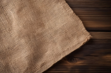 Кусочки мешковины из ткани деревянный стол eco organic. Генерировать искусственный интеллект - yliv