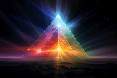 Glowing rainbow prism lights. Generate ai - yliv