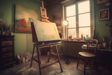 Нарисуйте художественную комнату paint. Генерировать искусственный интеллект - yliv