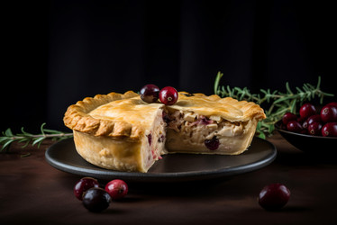 Пирог с индейкой и клюквой. Генерировать искусственный интеллект - yliv