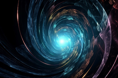 космический неоново-голубой туннель. генеративный контент - yliv