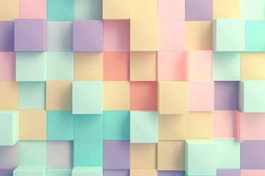 обои с разноцветными кубиками-блоками. генеративный контент - yliv