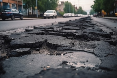 некачественный городской уличный камень разрушают. транспортный привод менее опасен изношенностью. генеративный контент - yliv