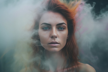 Портрет женщины в дыму. Генерировать искусственный интеллект - yliv