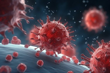 Microcosm virus microscopic particle. Laboratory infectious bacterial viral agent. Generate ai - yliv