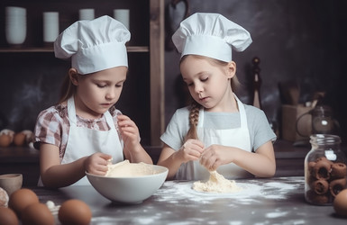 Девочки пекут торт. Создать ИИ - yliv