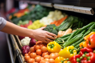 Продукты из супермаркета свежих органических овощей. Генерировать искусственный интеллект - yliv