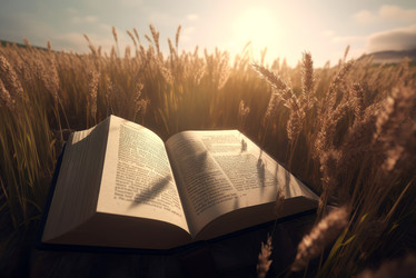 Откройте библейскую книгу в поле. Генерировать искусственный интеллект - yliv