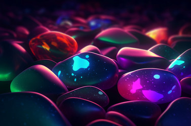 фантазийные камни неоновые. генеративный контент - yliv
