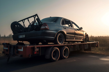 автомобильный эвакуатор. транспортное движение автомобильная авария. генеративный контент - yliv