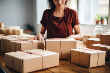 Магазин упаковочных товаров woman boxes. Генерировать искусственный интеллект - yliv