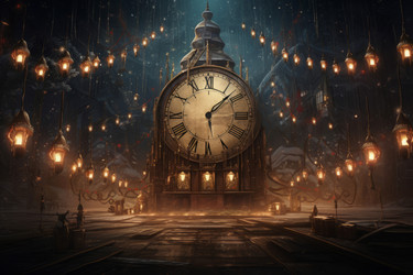 Countdown Christmas clock to the new year. Generate ai - yliv